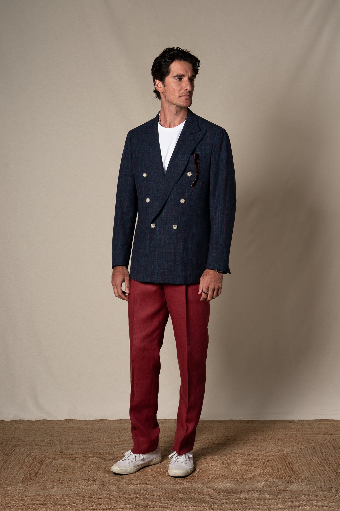 Blue Stripes Tailoring Jacket — look completo BUND, Costa Vice Spring Summer 26