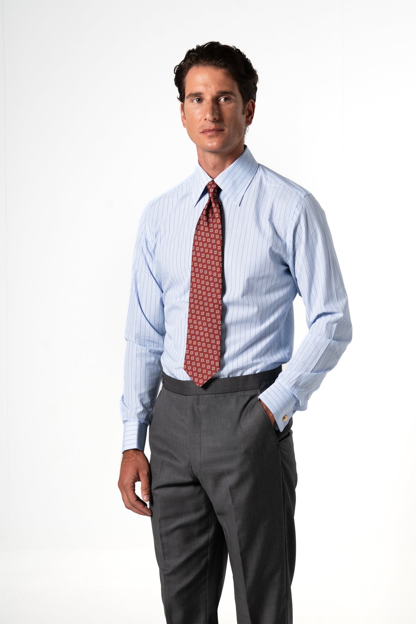 Plain Wool Light Grey Tailoring Pants