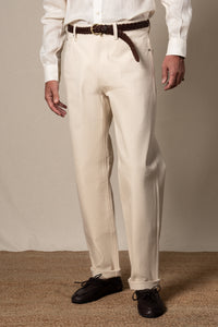 Beige Selvedge Jeans