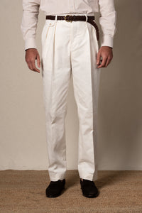 White Plain Cotton Chinos