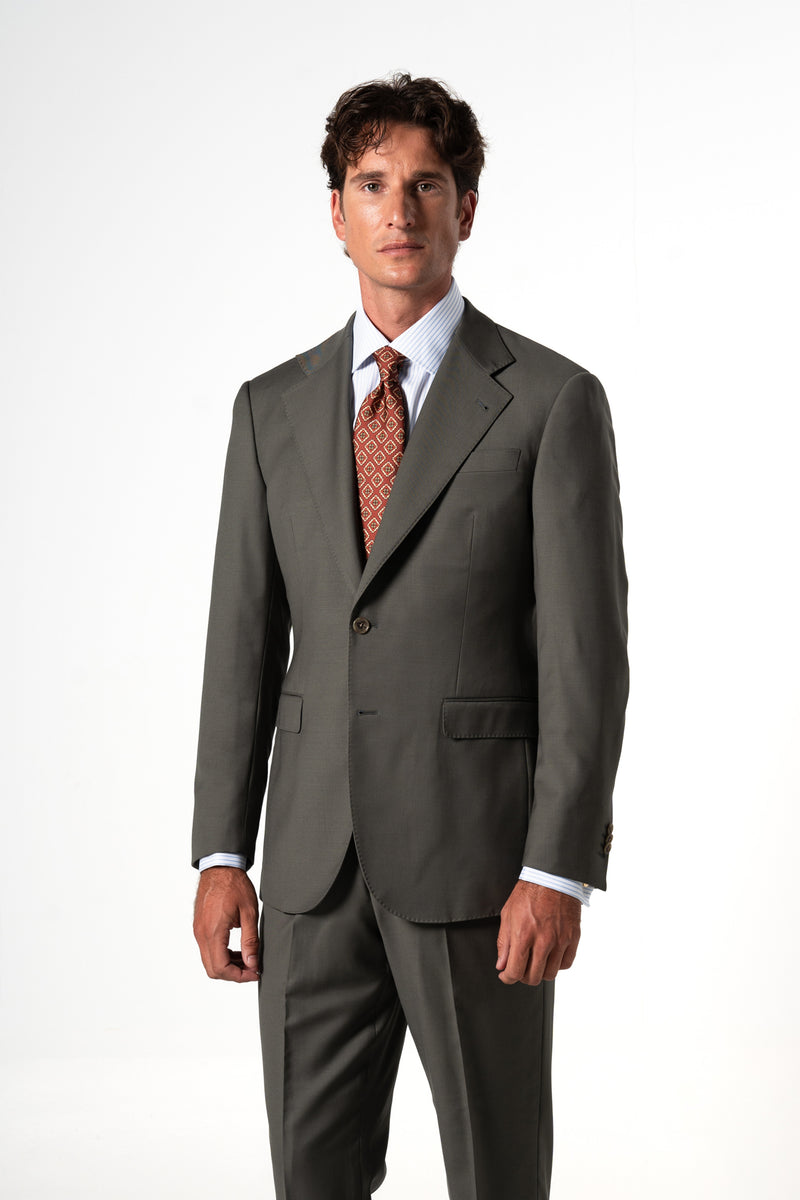 Plain Wool Olive Green Tailoring Jacket