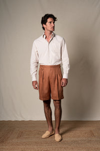 Yellow Stripes Seersucker Casual Shirt — look completo BUND, Costa Vice Spring Summer 26