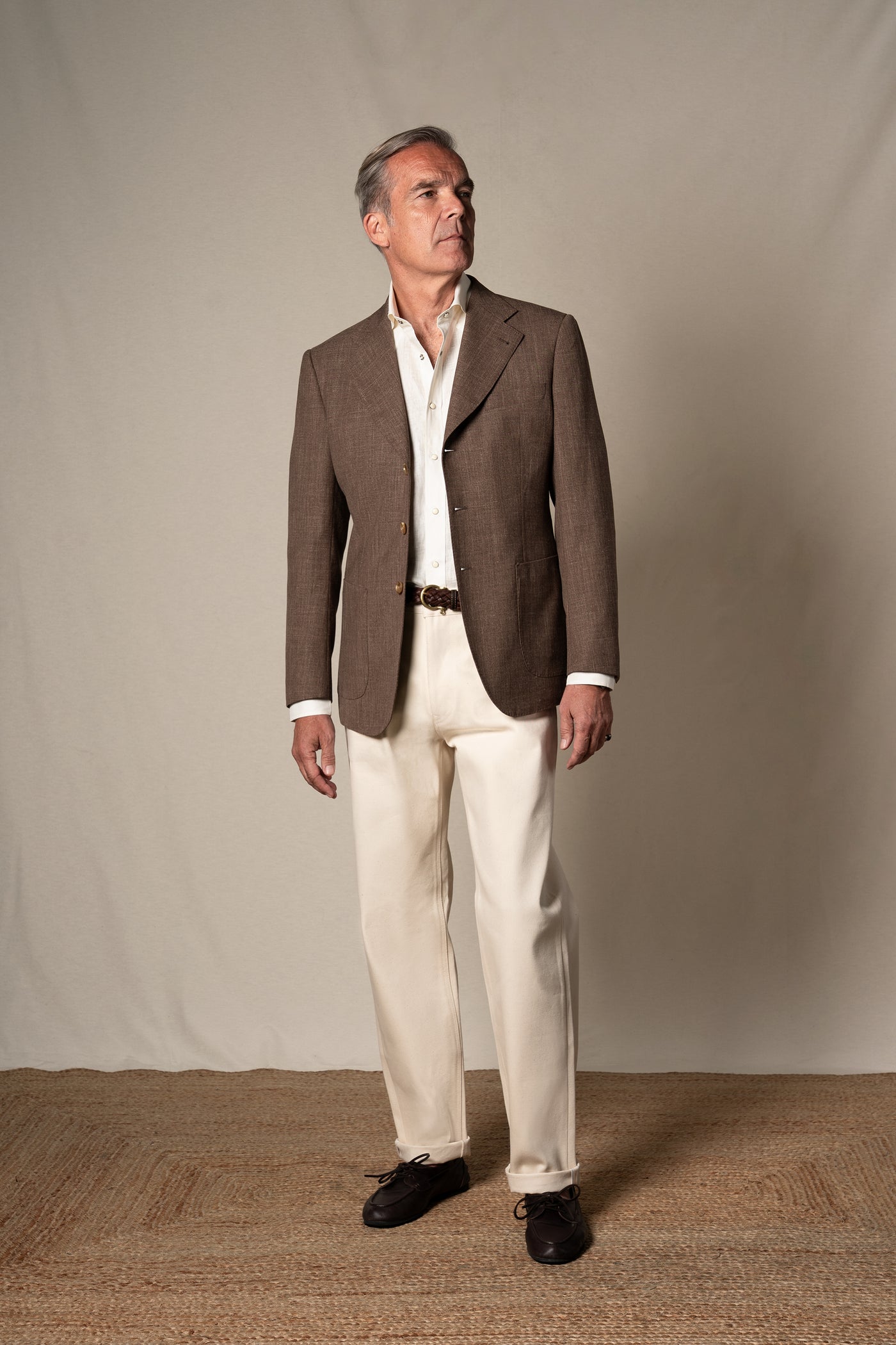 Brown Hopsack Tailoring Jacket — look completo BUND, Costa Vice Spring Summer 26