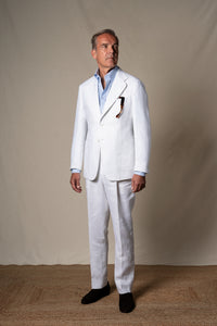 White Plain Linen Tailoring Jacket — look completo BUND, Costa Vice Spring Summer 26