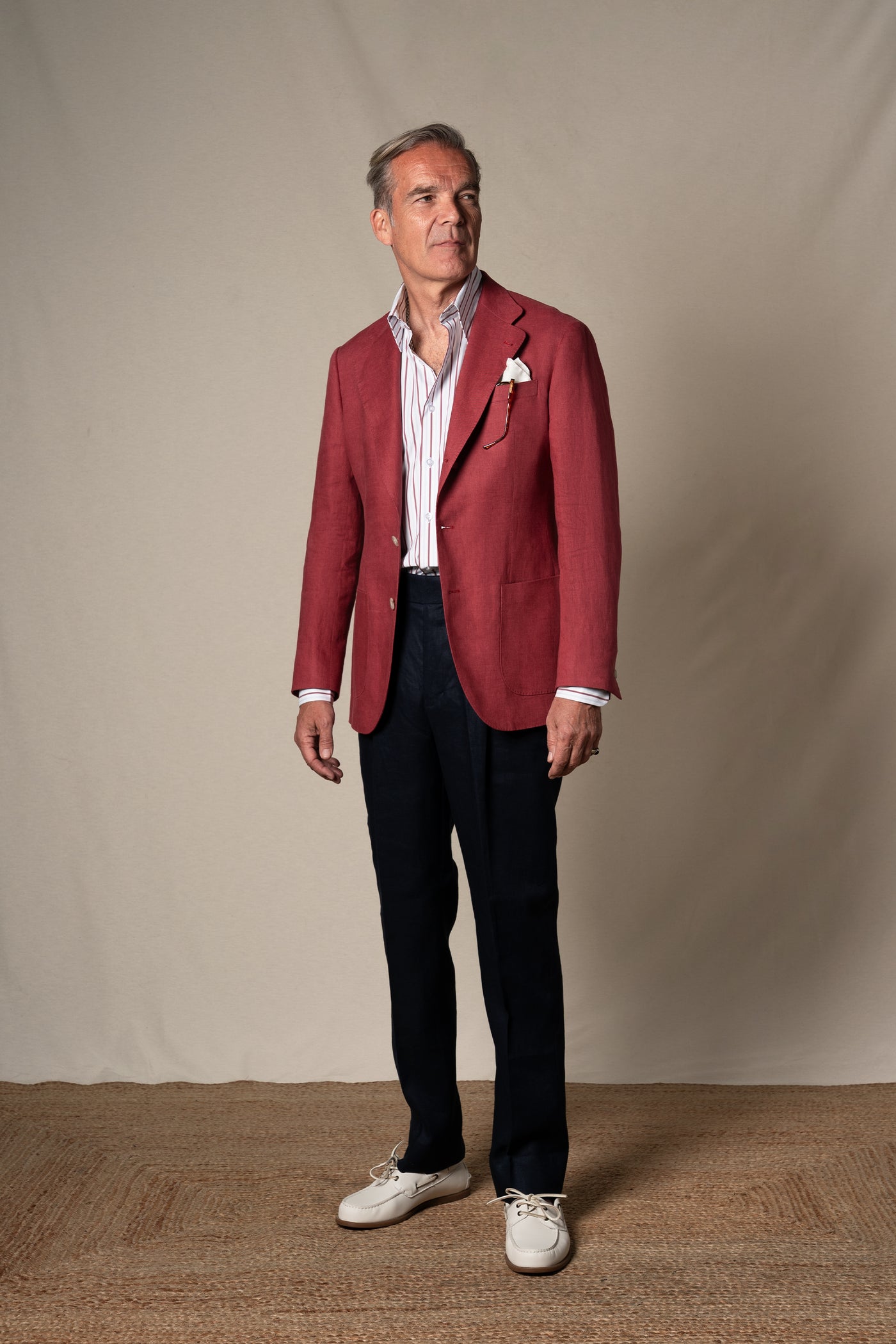Strawberry Plain Linen Tailoring Jacket — look completo BUND, Costa Vice Spring Summer 26