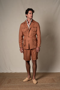 Orange Plain Linen Sahariana — look completo BUND, Costa Vice Spring Summer 26