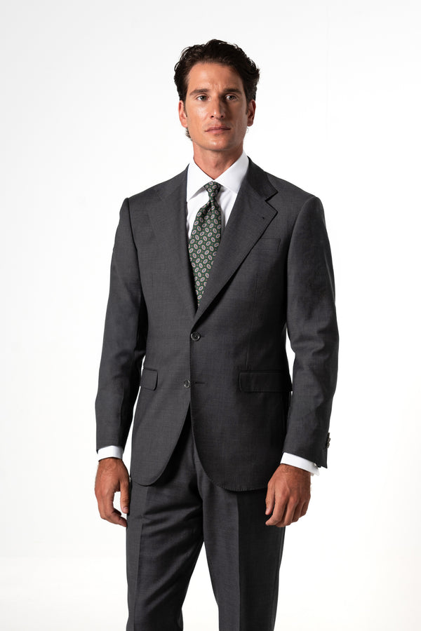 Plain Wool Stone Grey Suit