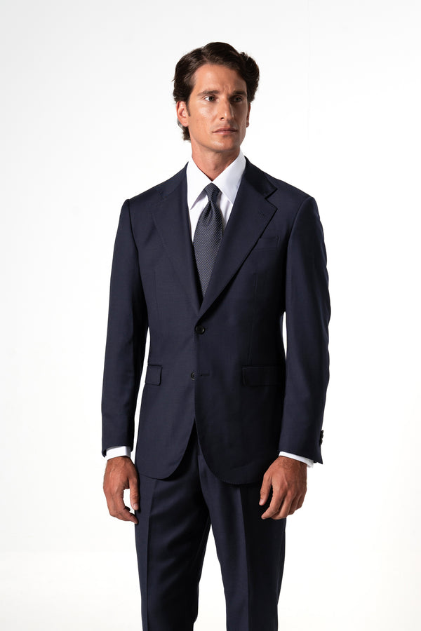Plain Wool Dark Navy Suit