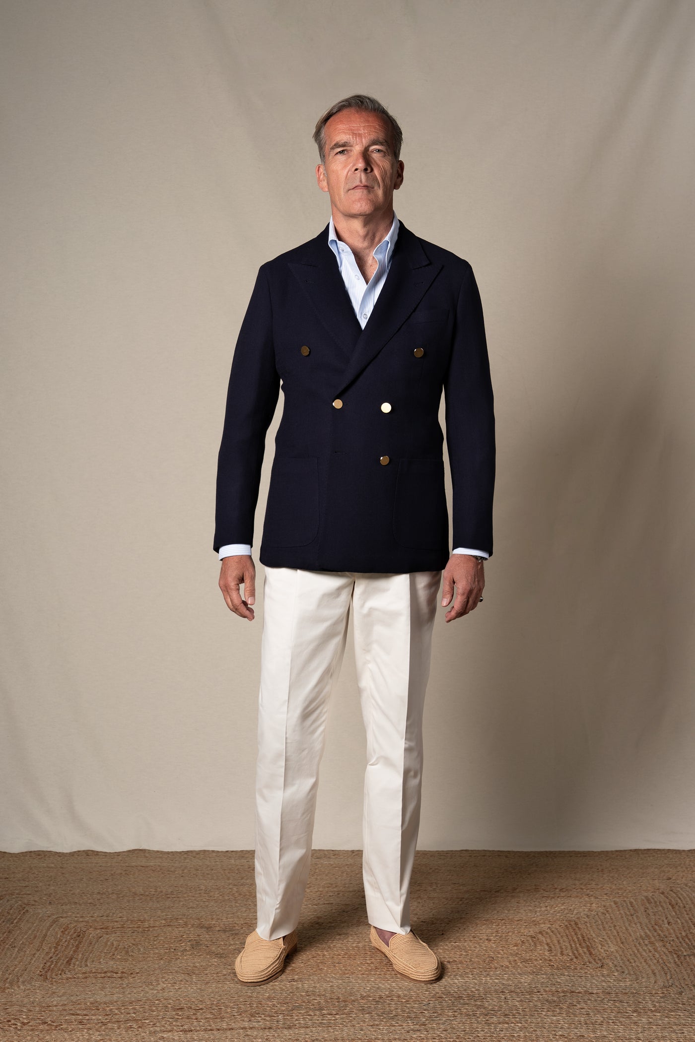 Dark Navy Plain Wool Tailoring Jacket — look completo BUND, Costa Vice Spring Summer 26