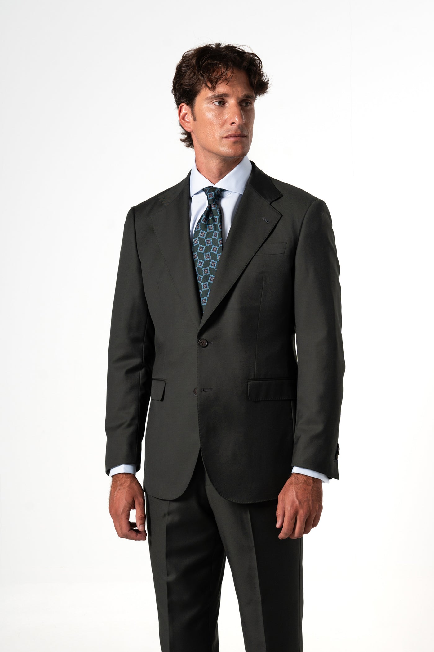 Plain Wool Dark Green Tailoring Jacket
