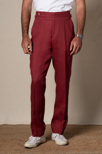 Strawberry Plain Linen Tailoring Pants