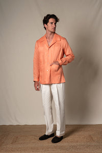 Orange Plain Linen Guayabera Shirt — look completo BUND, Costa Vice Spring Summer 26