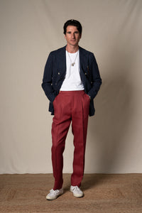 Blue Stripes Tailoring Jacket — detalle del tejido, BUND Costa Vice SS26