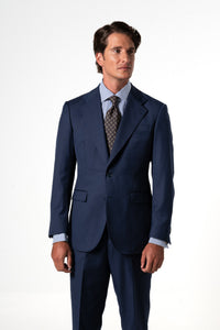 Plain Wool Navy Blue Tailoring Jacket