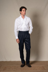 White Plain Mao Linen Casual Shirt — look completo BUND, Costa Vice Spring Summer 26