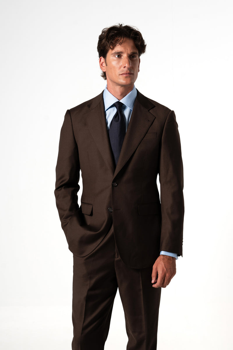 Plain Wool Chocolate Brown Tailoring Jacket