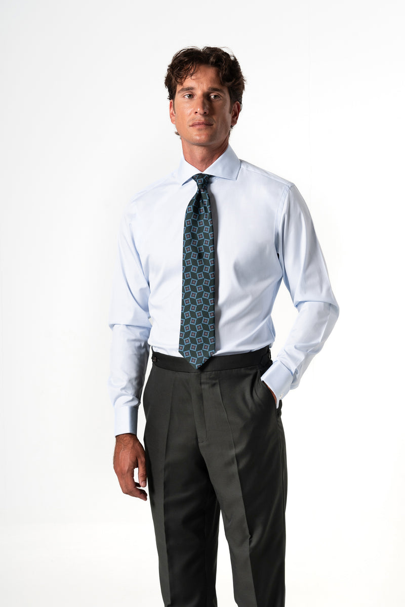 Plain Light Blue Business Shirt