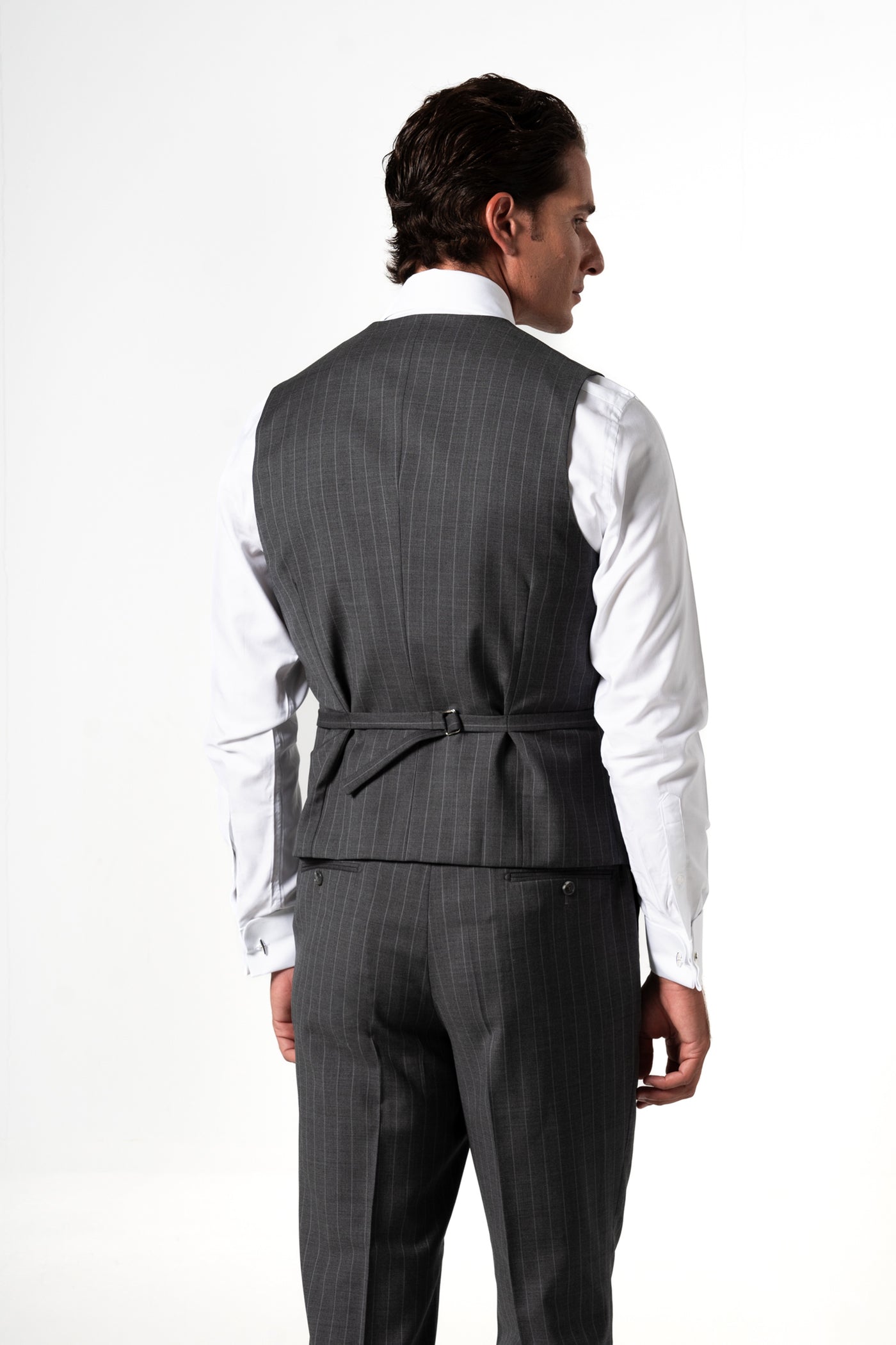 Stripes Wool Stone Grey Tailoring Pants