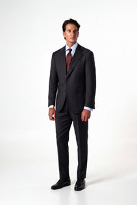 Plain Wool Dark Grey Suit
