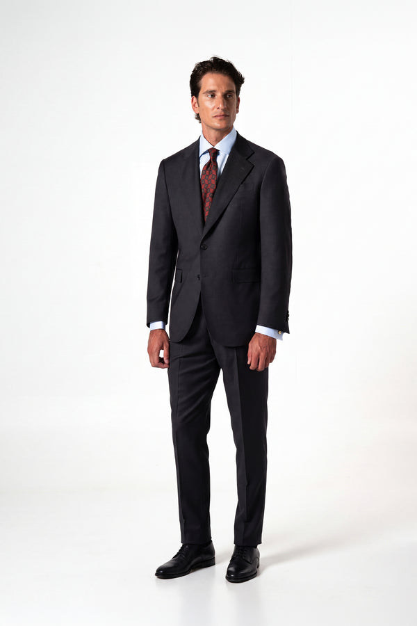 Plain Wool Dark Grey Suit