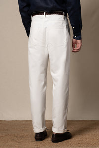 White Jeans — detalle del tejido, BUND Costa Vice SS26