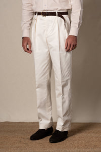 White Plain Cotton Chinos — vista alternativa 2, BUND Costa Vice Spring Summer 26