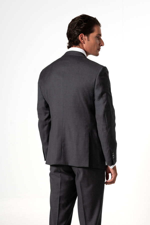 Plain Wool Stone Grey Suit