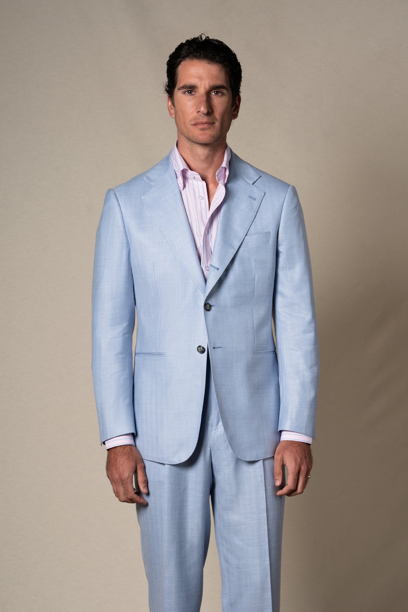 Light Blue Herringbone Suit — vista alternativa 2, BUND Costa Vice Spring Summer 26
