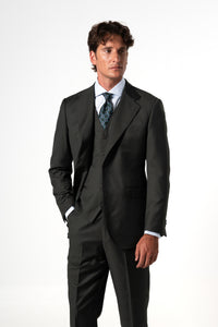 Plain Wool Dark Green Tailoring Vest Single