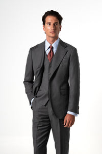 Plain Wool Light Grey Tailoring Vest Single