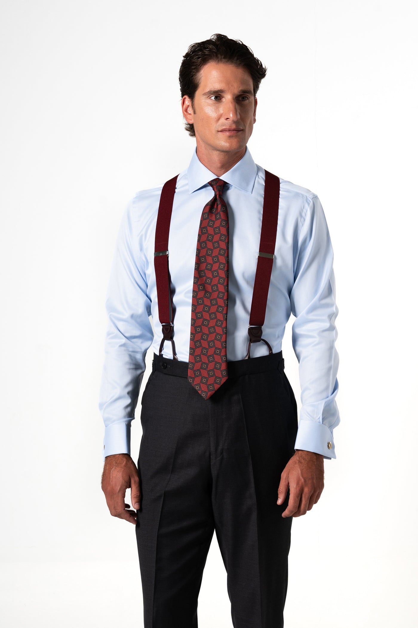Herringbone Light Blue Business Shirt