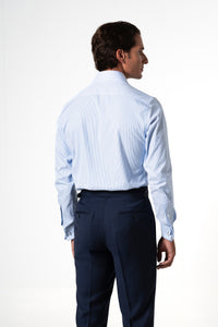 Stripes Blue Business Shirt