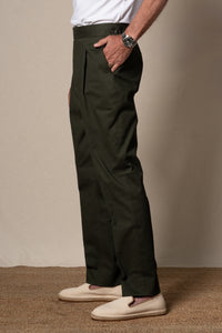 Khaki Plain Cotton Tailoring Pants — vista alternativa 3, BUND Costa Vice Spring Summer 26