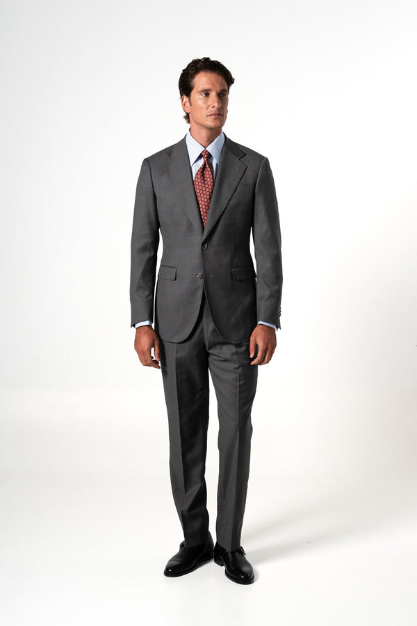 Plain Wool Light Grey Suit