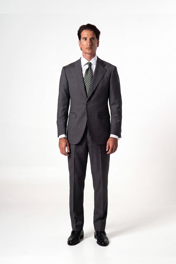 Plain Wool Stone Grey Suit