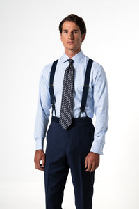Wales Wool Navy Blue Tailoring Pants