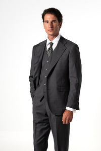 Plain Wool Stone Grey Tailoring Vest Single