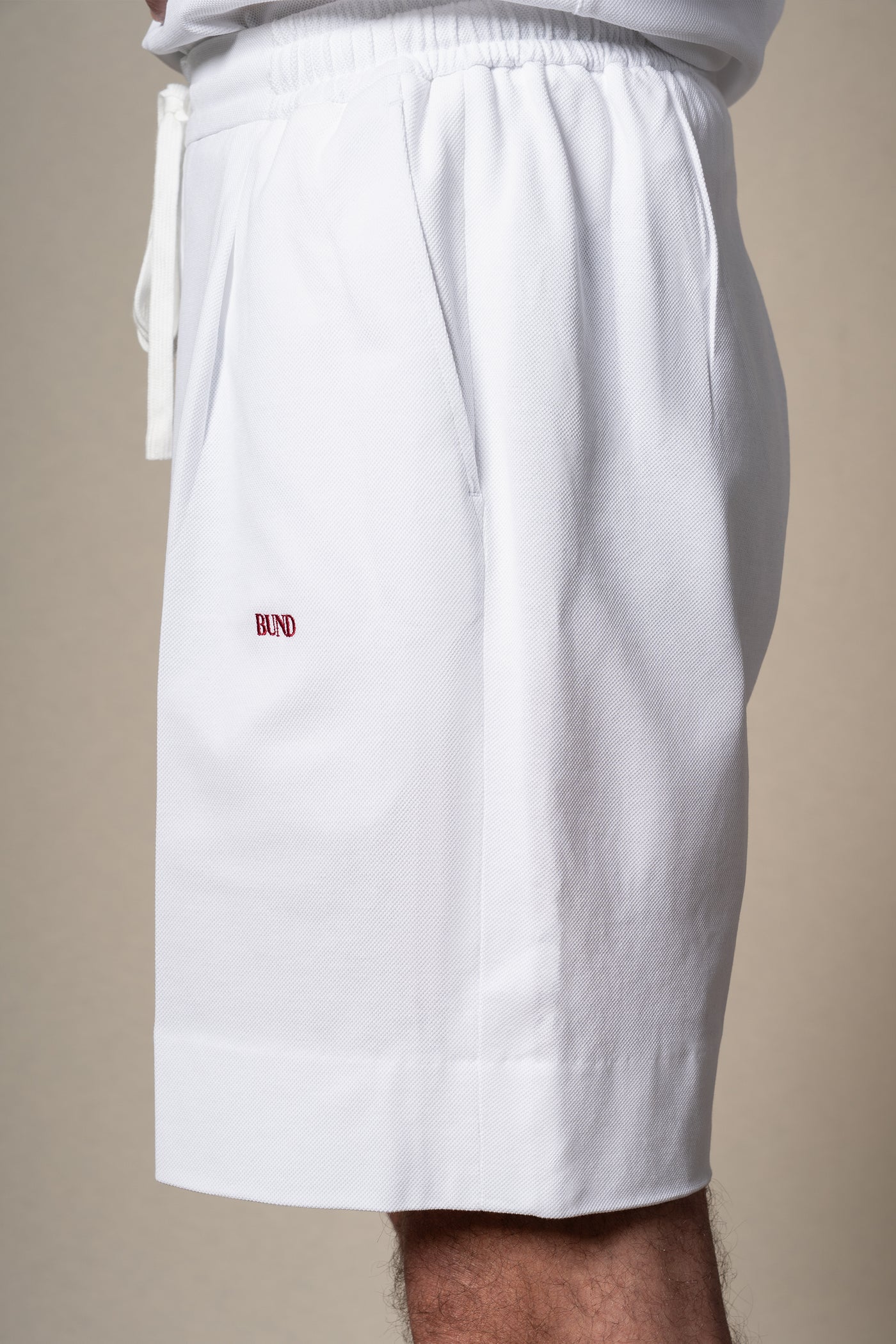 White Plain Cotton Shorts — vista alternativa 3, BUND Costa Vice Spring Summer 26