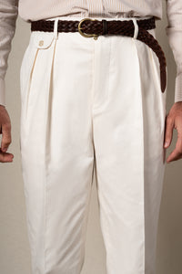 White Plain Cotton Chinos — vista alternativa 3, BUND Costa Vice Spring Summer 26