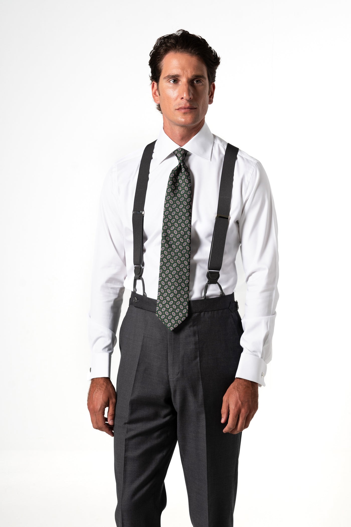 Plain Wool Stone Grey Tailoring Pants