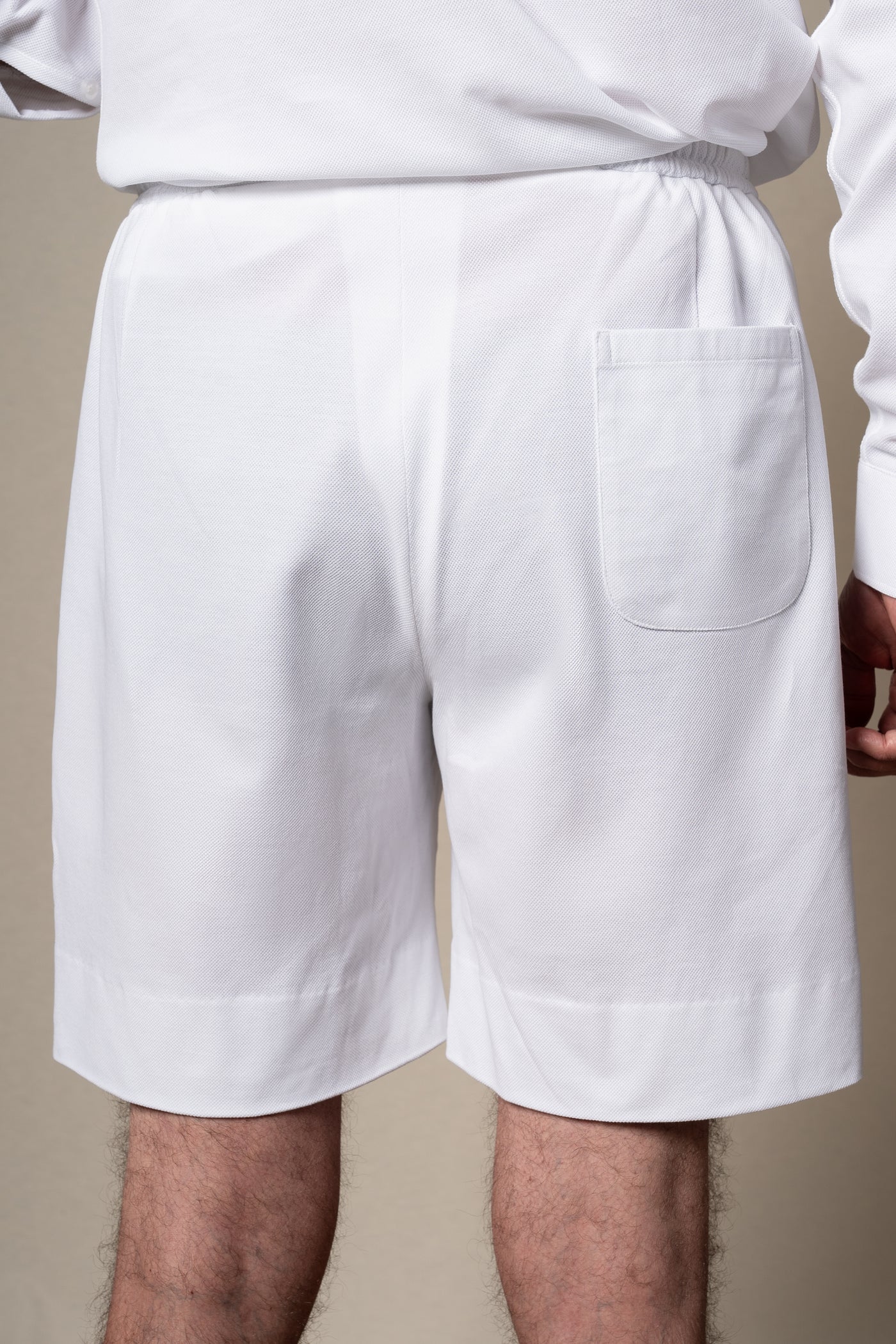 White Plain Cotton Shorts — vista alternativa 4, BUND Costa Vice Spring Summer 26