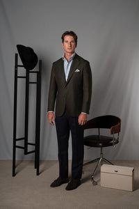 Moulin Dark Green Wool Blazer - Blazer a medida BUND