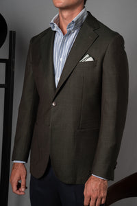 Moulin Dark Green Wool Blazer - Blazer a medida BUND