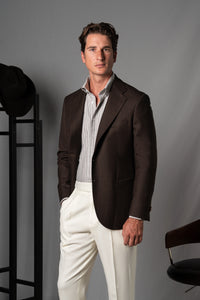Moulin Chocolate Brown Wool Blazer - Blazer a medida BUND