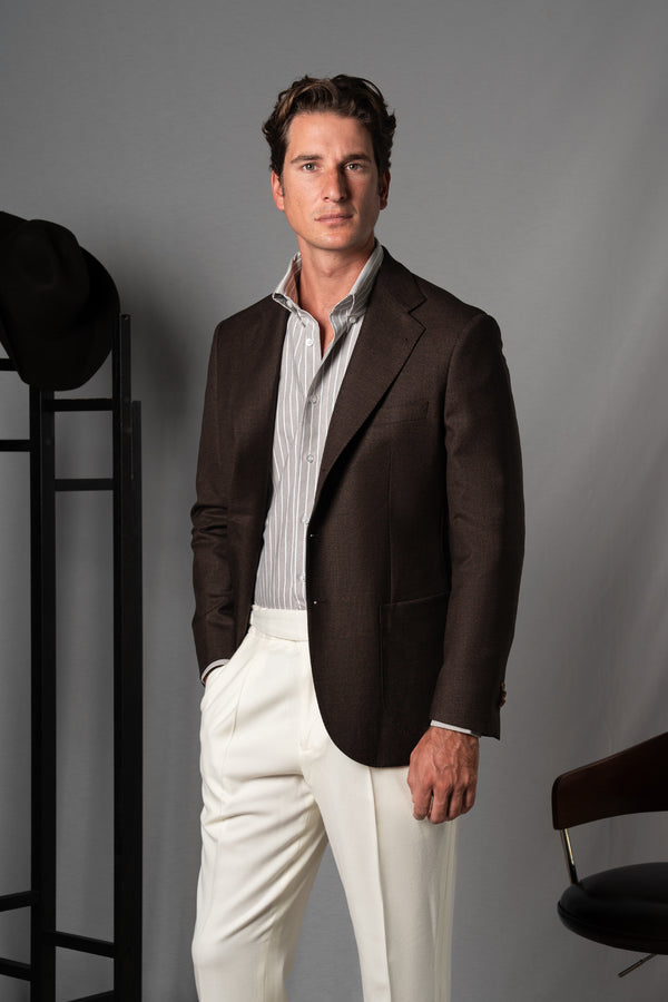 Moulin Chocolate Brown Wool Blazer