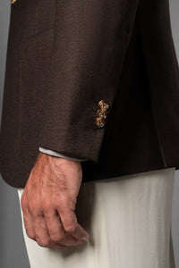 Moulin Chocolate Brown Wool Blazer - Blazer a medida BUND