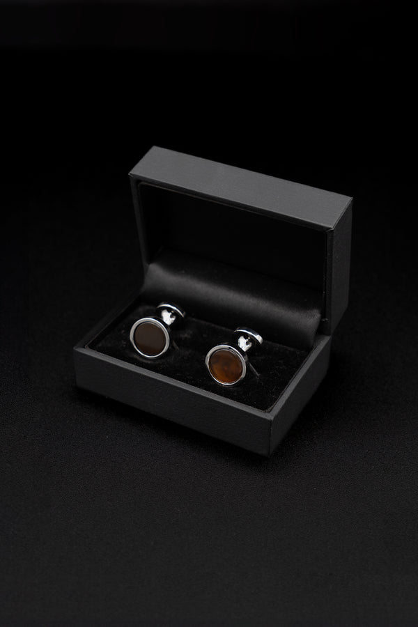 Gemelos Silver-Plated Black Onyx