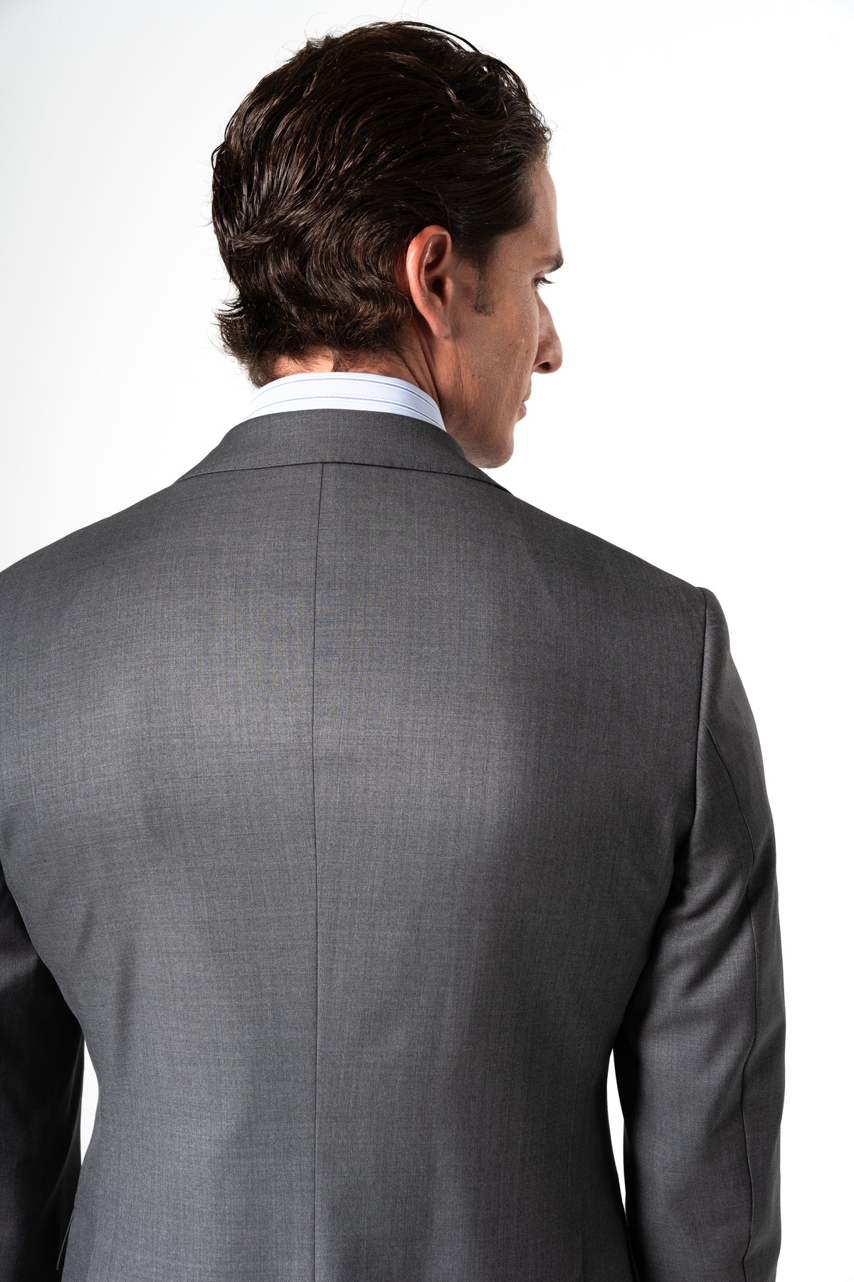 Plain Wool Light Grey Suit