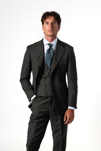 Fil a fil Stone Gray Wool Suit