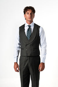 Fil a fil Stone Gray Wool Suit